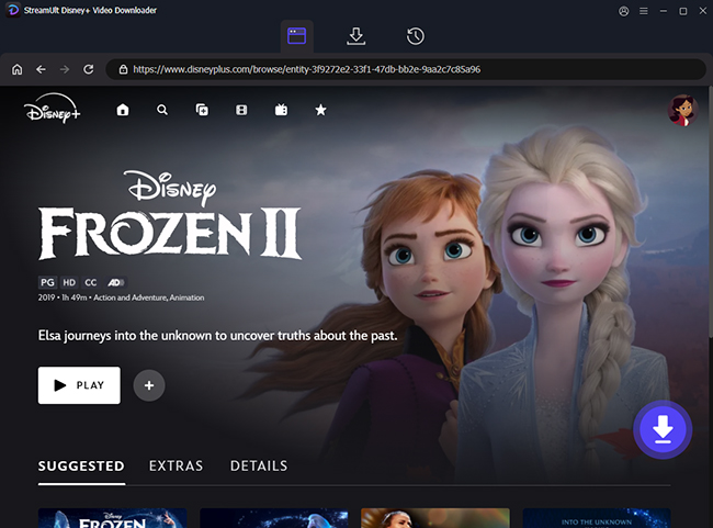 add disney plus movie to download list on laptop