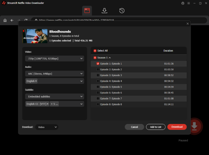 add netflix movies to download