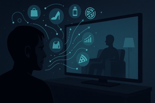 a person watching tv with netflix ai ads