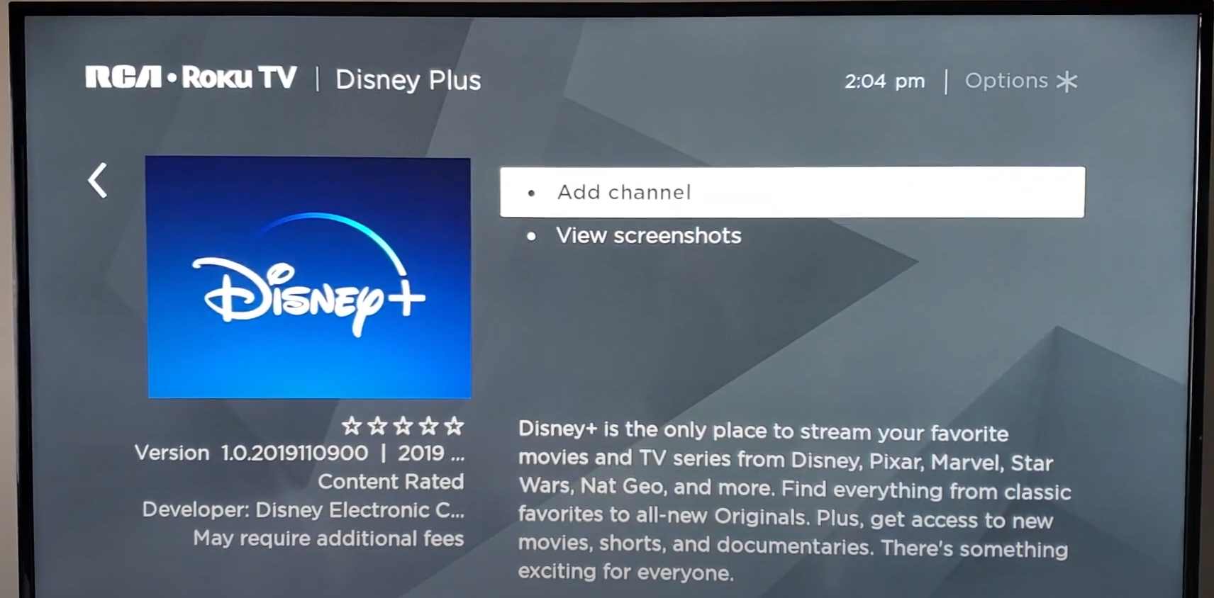 add disney plus channel to roku