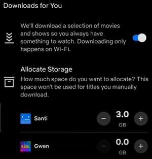adjust netflix smart download storage