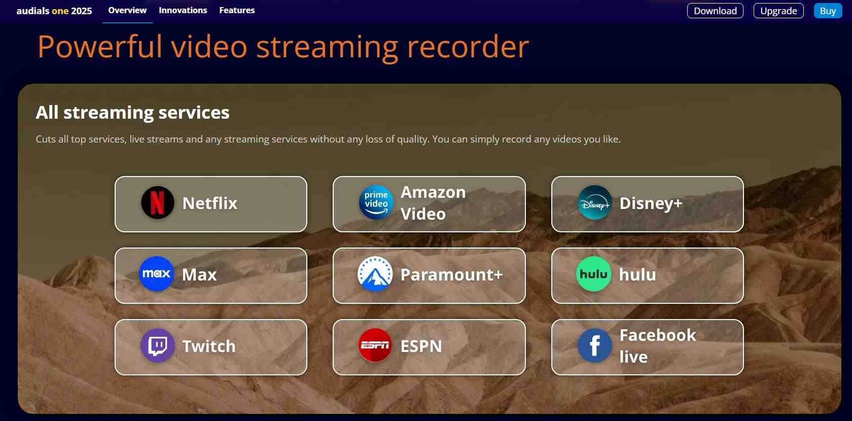 audials one home page