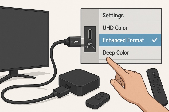 check hdmi connection of tv