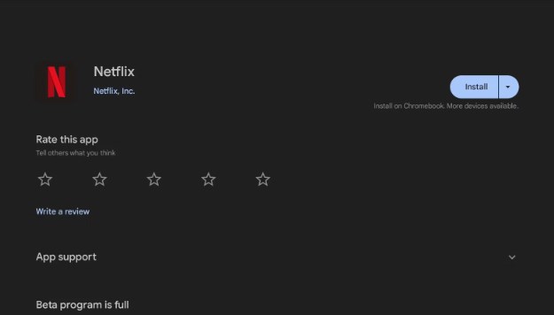 chromebook google play install netflix