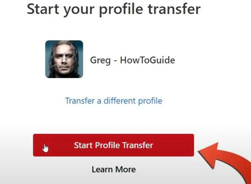click on start profile transfer to transfer netflix profile
