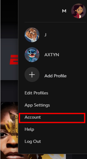 click disney plus account on website