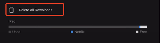 netflix delete all downloads on ipad