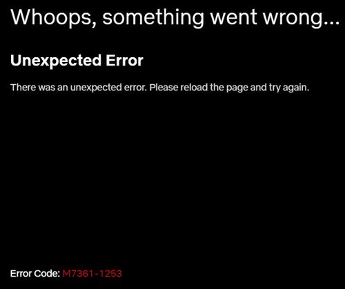 netflix error code m7361