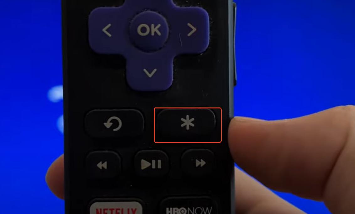 press asterisk button on remote
