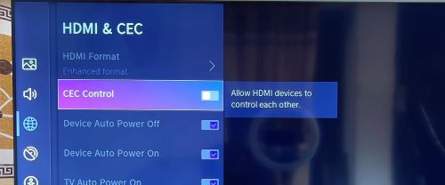 turn off cec control on hisense tv