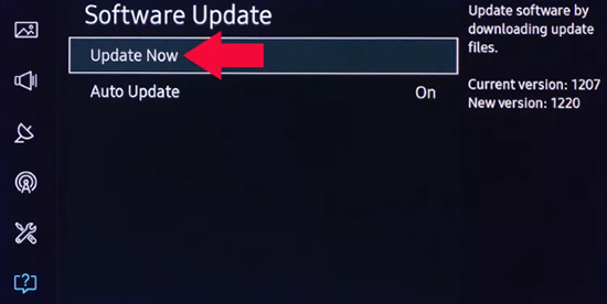 update samsung tv fireware