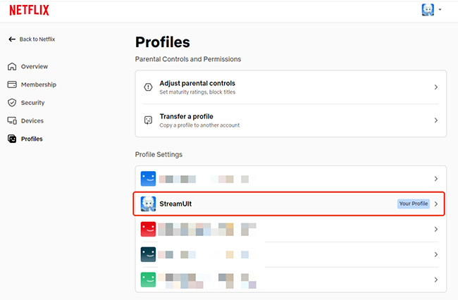 choose your profile on netflix